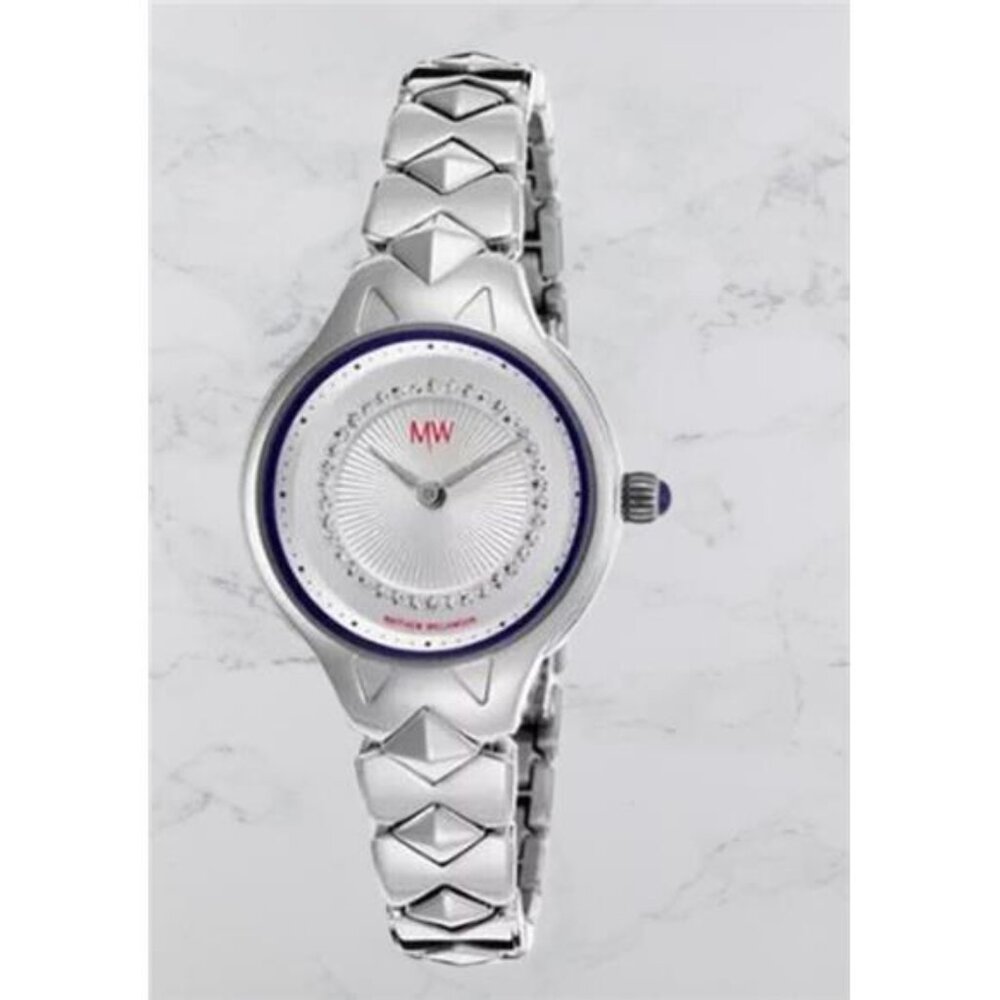 NEW Matthew Williamson Silver Round Women's Quartz Watch LBM34001-06